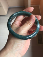Load image into Gallery viewer, 60.6mm Certified Type A 100% Natural dark green/blue/gray/black Guatemala Jadeite bangle PB278-0712