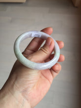 Load image into Gallery viewer, 54.5mm certified Type A 100% Natural sunny green purple white Jadeite Jade bangle BQ73-4931