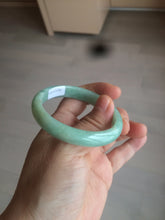 Load image into Gallery viewer, 49mm Certified Type A 100% Natural sunny apple green/red oval Jadeite Jade bangle BG62-0165