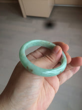 Load image into Gallery viewer, 49mm Certified Type A 100% Natural sunny apple green/red oval Jadeite Jade bangle BG62-0165