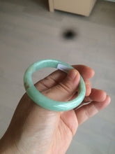 Load image into Gallery viewer, 49mm Certified Type A 100% Natural sunny apple green/red oval Jadeite Jade bangle BG62-0165