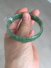 Load image into Gallery viewer, 52.8mm certified 100% natural Type A forest green dark green jadeite jade bangle BP15-8593
