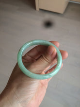 Load image into Gallery viewer, 49mm Certified Type A 100% Natural sunny apple green/red oval Jadeite Jade bangle BG62-0165