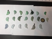 Load image into Gallery viewer, 100% Natural type A clear/ sunny green/ purple jadeite jade 3D fish Pendant BL71