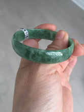 Load image into Gallery viewer, 52.8mm certified 100% natural Type A forest green dark green jadeite jade bangle BP15-8593