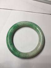 Load image into Gallery viewer, 56.5mm certified 100% natural sunny green yellow chubby jadeite jade bangle AS89-7058