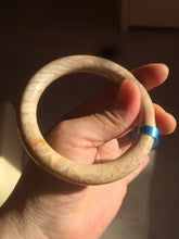 Load image into Gallery viewer, 55.6mm 100% natural beige yellow pink round cut Coral Jade (珊瑚玉) bangle SY59