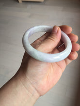 Load image into Gallery viewer, 57.5mm certified Type A 100% Natural light green purple white slim Jadeite Jade bangle BQ72-4938
