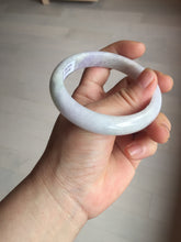 Load image into Gallery viewer, 57.5mm certified Type A 100% Natural light green purple white slim Jadeite Jade bangle BQ72-4938