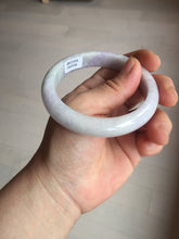 Load image into Gallery viewer, 57.5mm certified Type A 100% Natural light green purple white slim Jadeite Jade bangle BQ72-4938