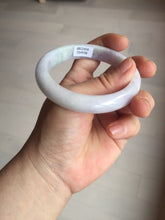Load image into Gallery viewer, 57.5mm certified Type A 100% Natural light green purple white slim Jadeite Jade bangle BQ72-4938