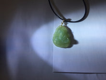 Load image into Gallery viewer, Type A 100% Natural Light Green gray (淡油冰)Jadeite Jade Snake Pendant Lucky Wisdom Prosperity Zodiac Snake PC234