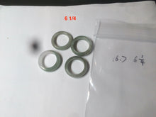 Load image into Gallery viewer, 100% natural type A watery green/white/yellow/dark green/gray big defect jadeite jade band ring AY1 (Added-on items, not sale individually.)