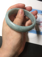 Load image into Gallery viewer, 55.8mm certified 100% natural light green blue jadeite jade bangle AS90-7056
