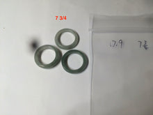 Load image into Gallery viewer, 100% natural type A watery green/white/yellow/dark green/gray big defect jadeite jade band ring AY1 (Added-on items, not sale individually.)