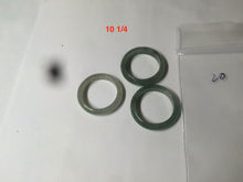 Load image into Gallery viewer, 100% natural type A watery green/white/yellow/dark green/gray big defect jadeite jade band ring AY1 (Added-on items, not sale individually.)