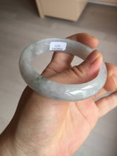 Load image into Gallery viewer, 54.4mm certified 100% natural Type A icy watery white light purple jadeite jade bangle BN8-7071