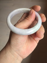 Load image into Gallery viewer, 57.5mm certified Type A 100% Natural light green purple white slim Jadeite Jade bangle BQ72-4938
