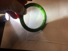 Load image into Gallery viewer, 53.3mm 100% Natural dark green/black round cut nephrite (碧玉) bangle HN98