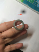 Load image into Gallery viewer, 100% natural type A watery green/white/yellow/dark green/gray big defect jadeite jade band ring AY1 (Added-on items, not sale individually.)