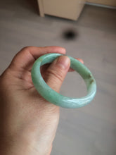 Load image into Gallery viewer, 50.5mm Certified Type A 100% Natural sunny apple green/red oval Jadeite Jade bangle BG61-0174