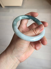 Load image into Gallery viewer, 57.5mm Certified Type A 100% Natural Dark Green Blue Gray Black Moonlit Ink (水墨月色) Round Cut Jadeite Jade Bangle BS150-0741