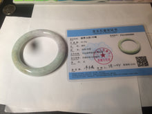 Load image into Gallery viewer, 56.6mm 100% natural Type A green/purple/yellow(FU LU SHOU) chubby jadeite jade bangle BK72-5808