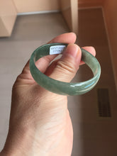 Load image into Gallery viewer, 51.7mm Certified type A 100% Natural oily dark green gray (油青) thin Jadeite Jade bangle PB273-1042