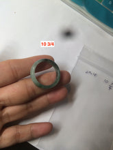 Load image into Gallery viewer, 100% natural type A watery green/white/yellow/dark green/gray big defect jadeite jade band ring AY1 (Added-on items, not sale individually.)