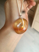 Load image into Gallery viewer, 30.5mm 100% natural icy clear red/yellow agate safety guardian donut add on item SY25
