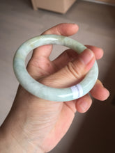 Load image into Gallery viewer, 55.5mm Certified 100% natural Type A light green yellow chubby round cut jadeite jade bangle BQ38-5780