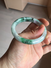 Load image into Gallery viewer, 52.5mm certified 100% natural Type A sunny green purple slim jadeite jade bangle BN9-7083