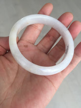 Load image into Gallery viewer, 56.6mm certified 100% natural Type A icy watery light purple/white jadeite jade bangle BP10-2678