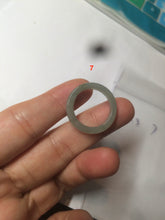 Load image into Gallery viewer, 100% natural type A watery green/white/yellow/dark green/gray big defect jadeite jade band ring AY1 (Added-on items, not sale individually.)