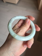 Load image into Gallery viewer, 55.5mm Certified 100% natural Type A light green yellow chubby round cut jadeite jade bangle BQ38-5780