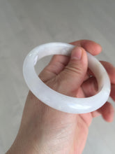 Load image into Gallery viewer, 56.6mm certified 100% natural Type A icy watery light purple/white jadeite jade bangle BP10-2678