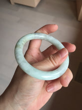 Load image into Gallery viewer, 55.5mm Certified 100% natural Type A light green yellow chubby round cut jadeite jade bangle BQ38-5780