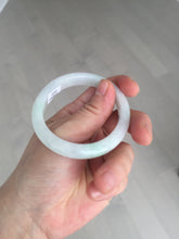 Load image into Gallery viewer, 50mm certified 100% natural Type A icy watery sunny green white (白底青) jadeite jade bangle BN69-9372