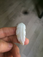 Load image into Gallery viewer, Type A 100% Natural green/yellow/purple Jadeite Jade leaf pendant group m100