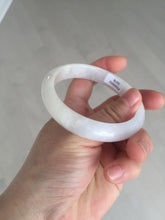 Load image into Gallery viewer, 56.6mm certified 100% natural Type A icy watery light purple/white jadeite jade bangle BP10-2678