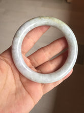 Load image into Gallery viewer, 56.7mm Certified 100% natural Type A white/purple/brown/yellow chubby round cut jadeite jade bangle BQ37-5803