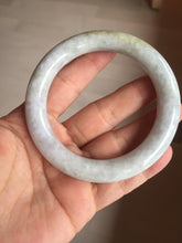 Load image into Gallery viewer, 56.7mm Certified 100% natural Type A white/purple/brown/yellow chubby round cut jadeite jade bangle BQ37-5803