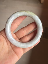 Load image into Gallery viewer, 56.7mm Certified 100% natural Type A white/purple/brown/yellow chubby round cut jadeite jade bangle BQ37-5803
