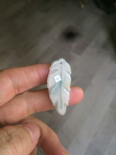 Load image into Gallery viewer, Type A 100% Natural green/yellow/purple Jadeite Jade leaf pendant group m100