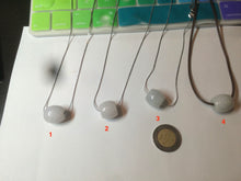 Load image into Gallery viewer, 12-14mm Type A 100% Natural white/light green/purple Jadeite Jade LuluTong (Every road is smooth) pendant S68