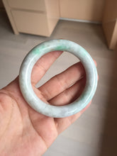 Load image into Gallery viewer, 53.6mm Certified 100% natural Type A sunny green/purple/brown chubby round cut jadeite jade bangle BQ36-5804
