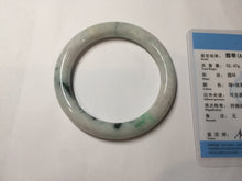 Load image into Gallery viewer, 57.5mm certified type A 100% Natural sunny green/purple round cut Jadeite jade bangle PH186-1264