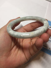 Load image into Gallery viewer, 56mm Certified Type A 100% Natural light green yellow round cut Jadeite Jade bangle BQ51-8175