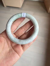 Load image into Gallery viewer, 53.6mm Certified 100% natural Type A sunny green/purple/brown chubby round cut jadeite jade bangle BQ36-5804