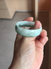Load image into Gallery viewer, 51mm Certified type A 100% Natural green white half mountain half water (半山半水) thin Jadeite Jade bangle PB272-1040